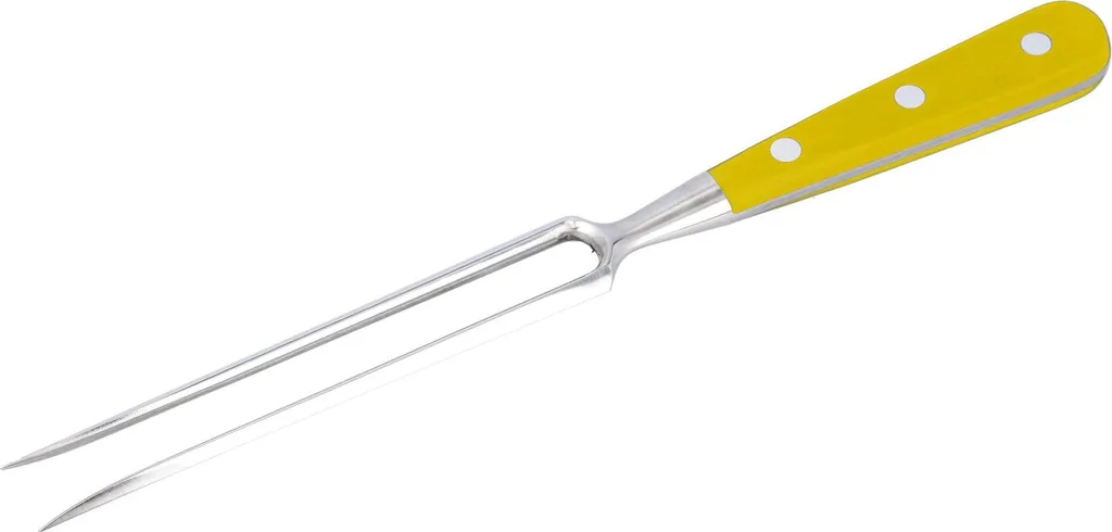 Forchetta Stubai per Carne 140mm | Acciaio Forgiato Manico Giallo