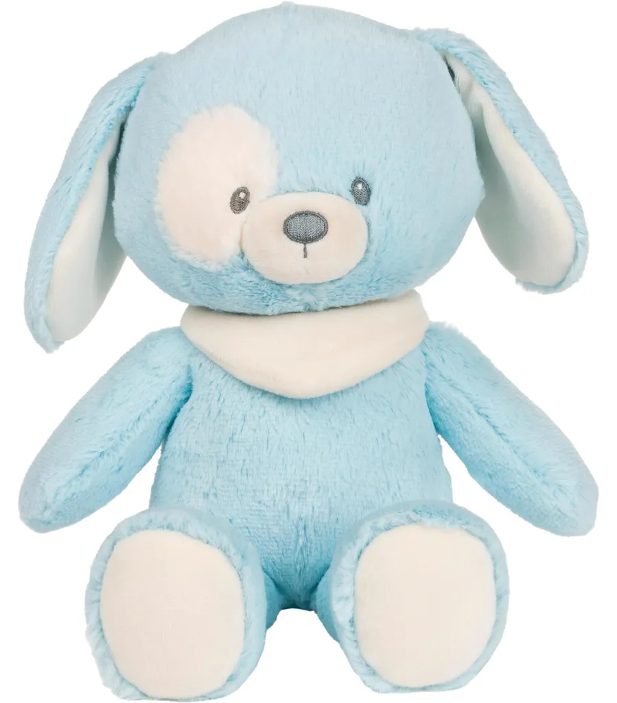 Doudou Chien en peluche pour bébé Spin Master coloris blanc et bleu