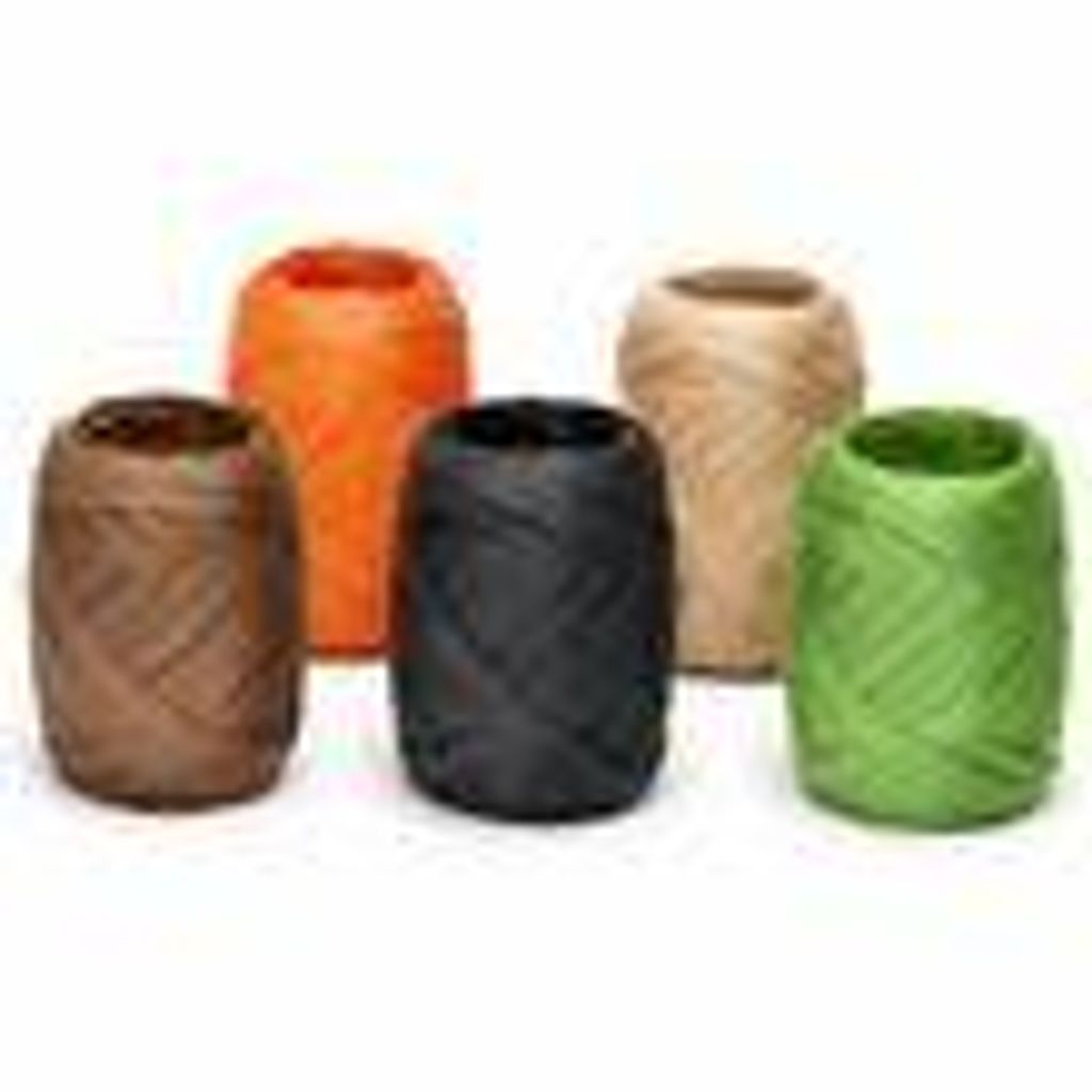 Papierband Raffiabast 5 Rollen Set je 20m Rustikaler Mix