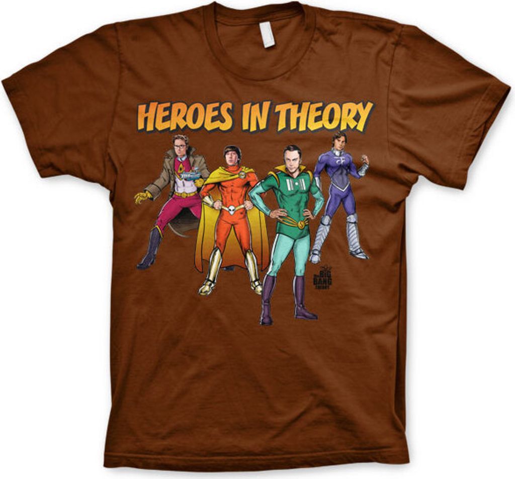 TBBT - Heroes In Theory T-Shirt - Medium - Brown