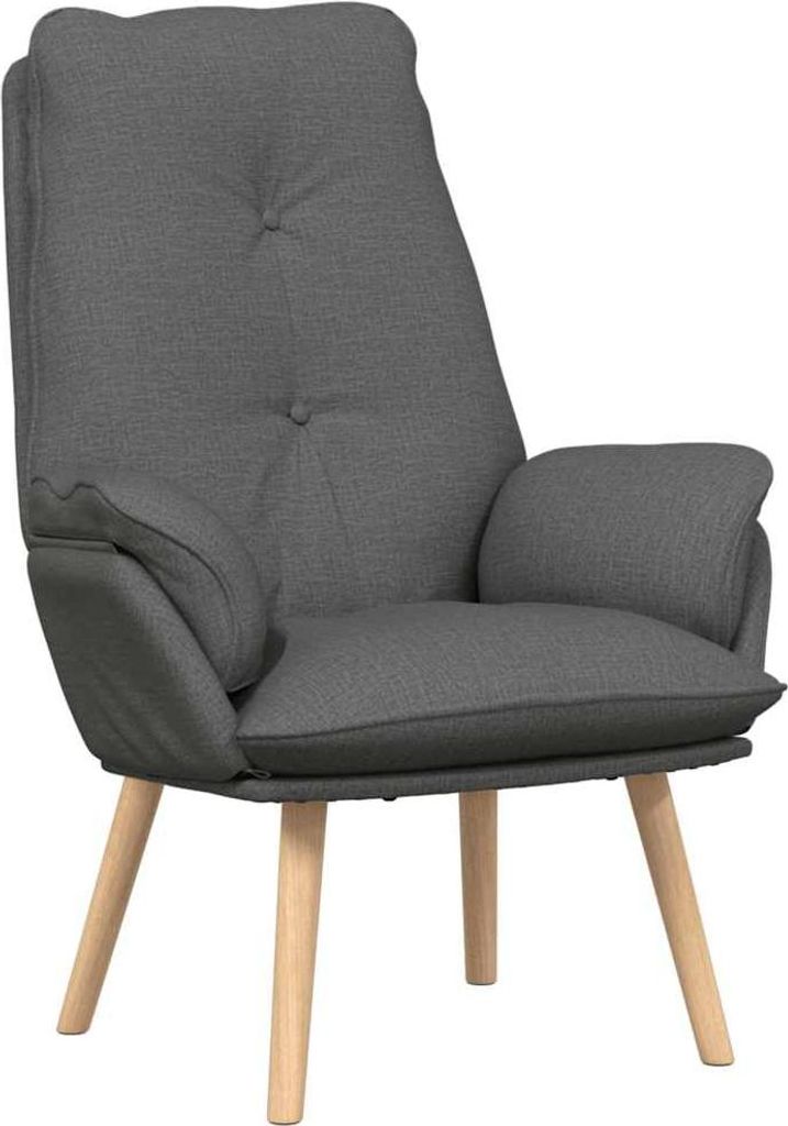 vidaXL Sessel Dunkelgrau 69 x 74 x 93 cm Stoff und Sperrholz