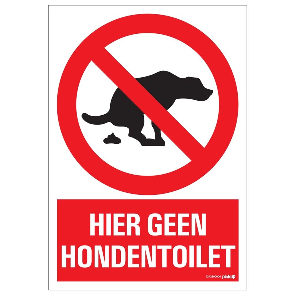 Pickup Combi Schild 23x33 cm Hier keine Hundetoilette
