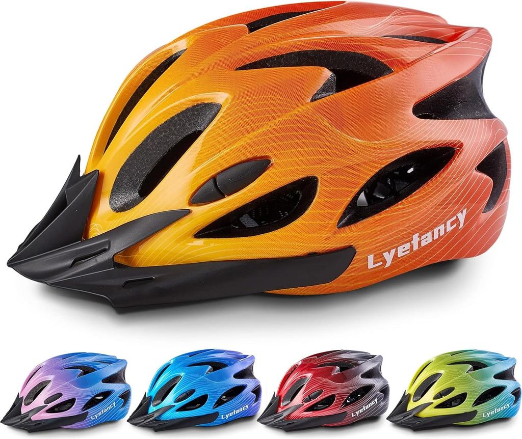 Lyefancy Kinder-Fahrradhelm, Kinderhelm für 3–11 Jahre, Jungen, Mädchen, verstellbarer Helm Fahrrad, Roller, Skaten, Radfahren, mit Visier