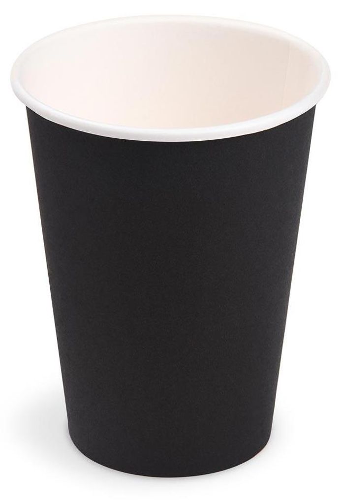 40x Getränkebecher Party/Pappbecher schwarz 240ml Ø 74mm Produktbild 
