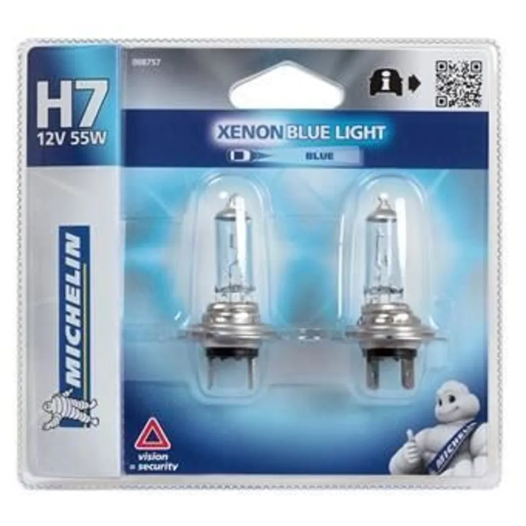 Ampoule Phare H7 12V Michelin Lumière Bleue 2 pour Auto et Moto