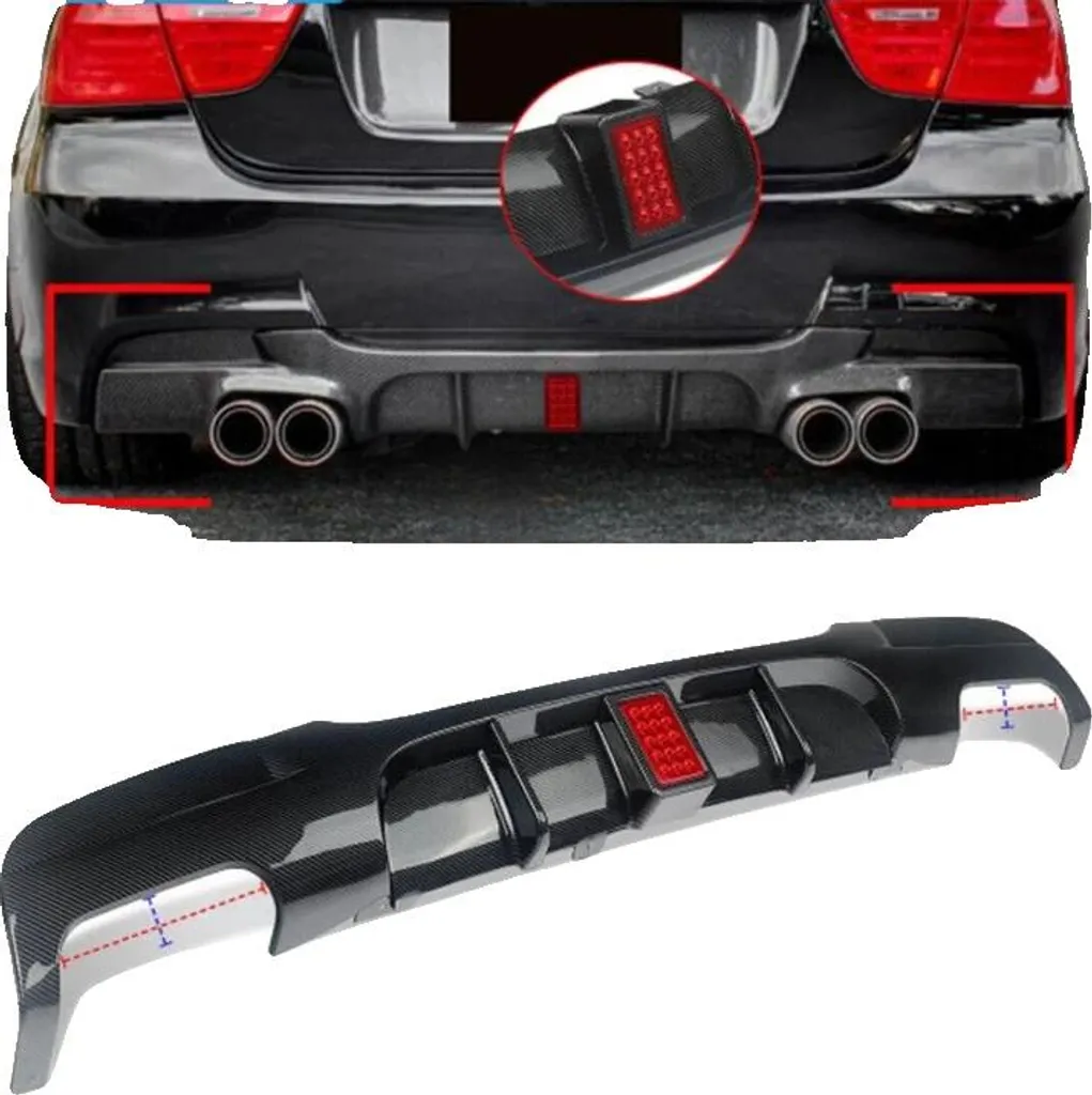 Diffuseur Arrière E90 E91 Style B en Plastique ABS Durable Noir