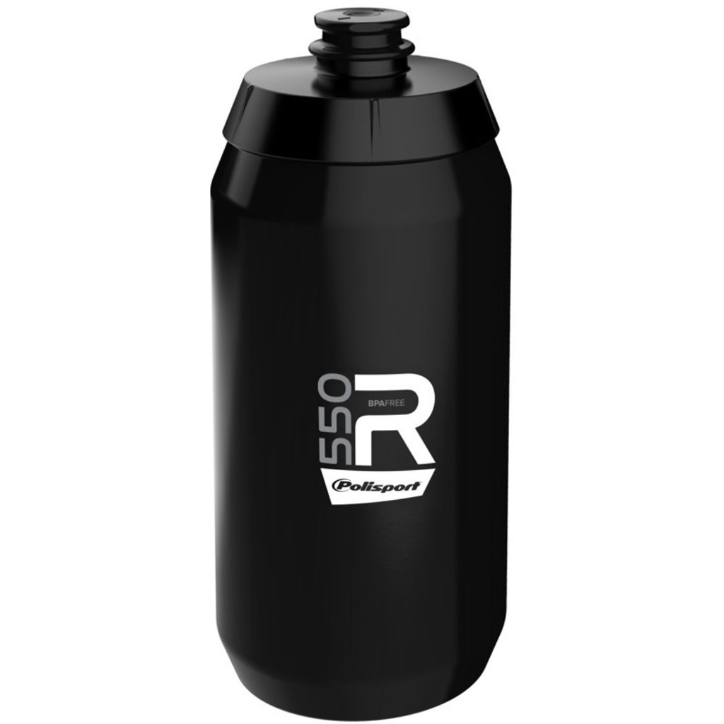 POLISPORT Water Bottle R550 Black Screw-On Cap 550ml