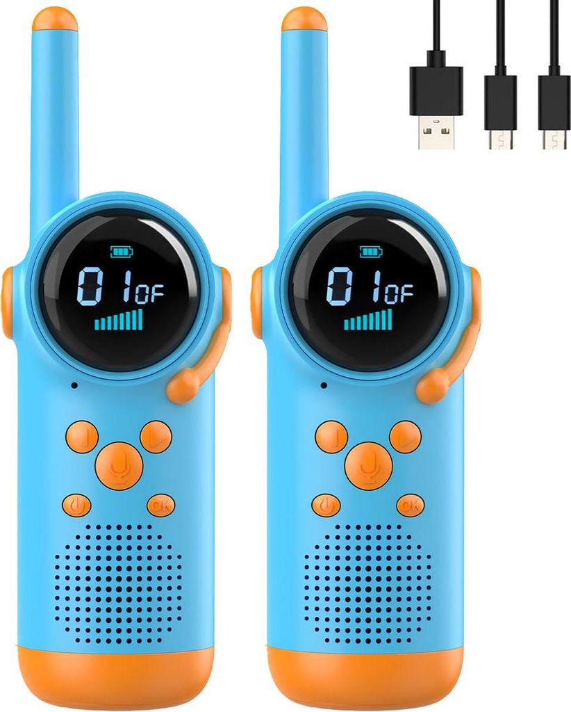 Walkie talkie kinder, Kinder Funkgerät Spielzeug, Walkie Talkie 2er Set mit LCD Display & LED, 3–12 Jahre für Abenteuer im Freien, Camping, Wan...