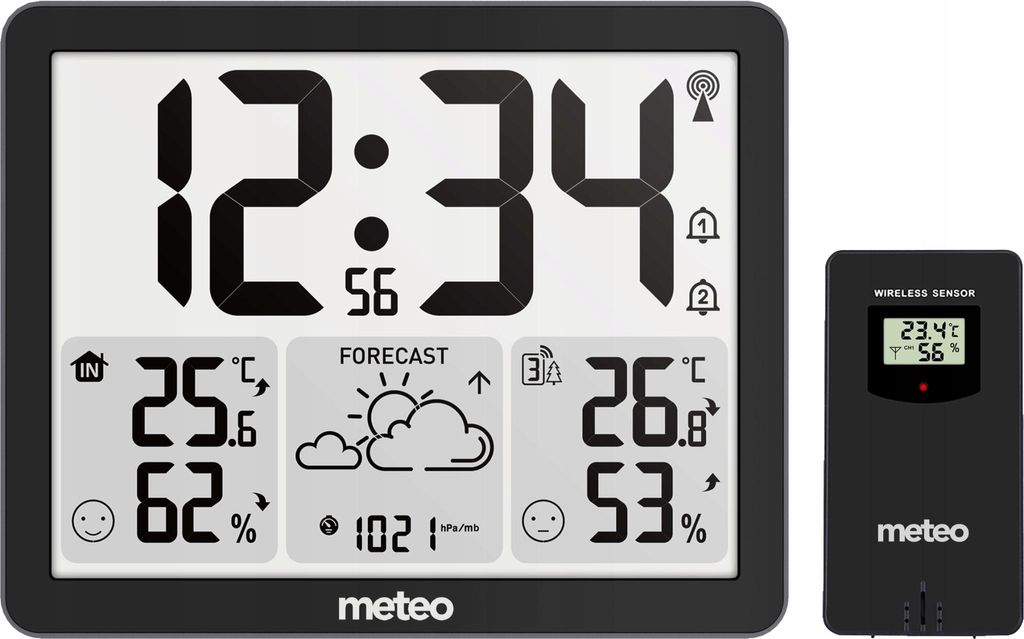 Wetterstation Meteo Sp200 Mit Wetteranzeige Lcd-Bildschirm Drahtloser Dcf-Sensor