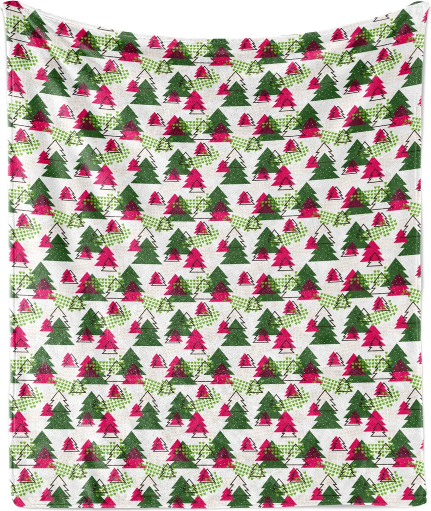 Coperta Morbida Pile Flanella ABAKUHAUS 175x230 cm Motivo Natalizio