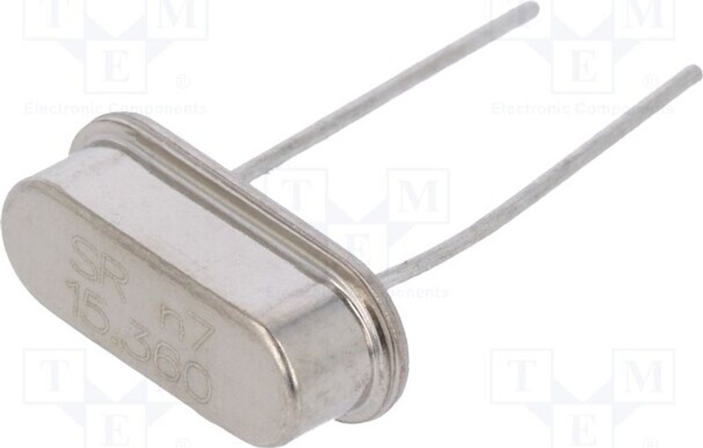 2x Resonator: Quarz THT 15,36MHz 20pF 30ppm HC49-S 15.36M-49S-SR Quarzresonatore