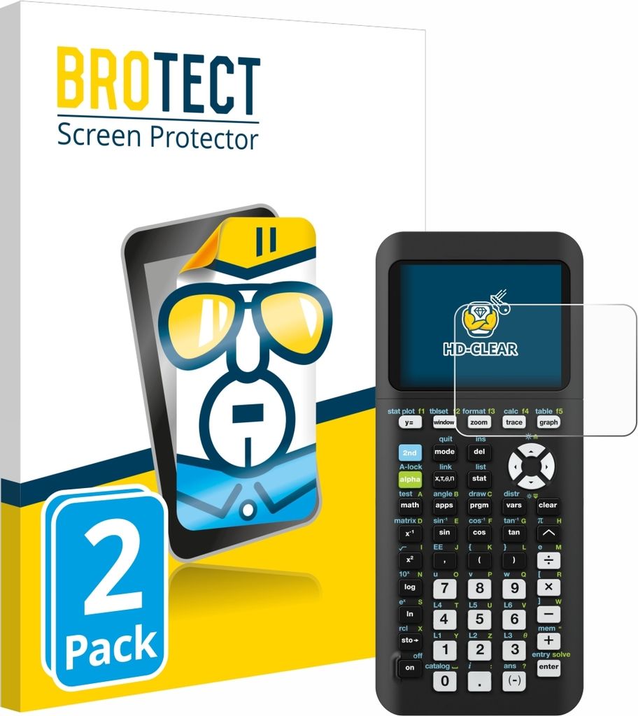 2x Für Texas Instruments TI-84 Plus CE-T Python Schutzfolie BROTECT Displayschutz Display Schutz Folie Klar Transparent