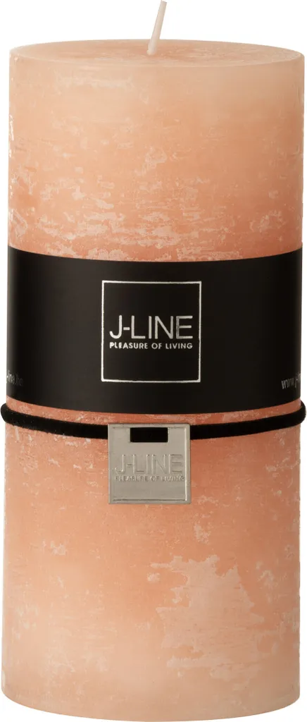 J-Line Bougie Cylindrique Pêche 70U Grand Modèle - Lot de 6 Pièces