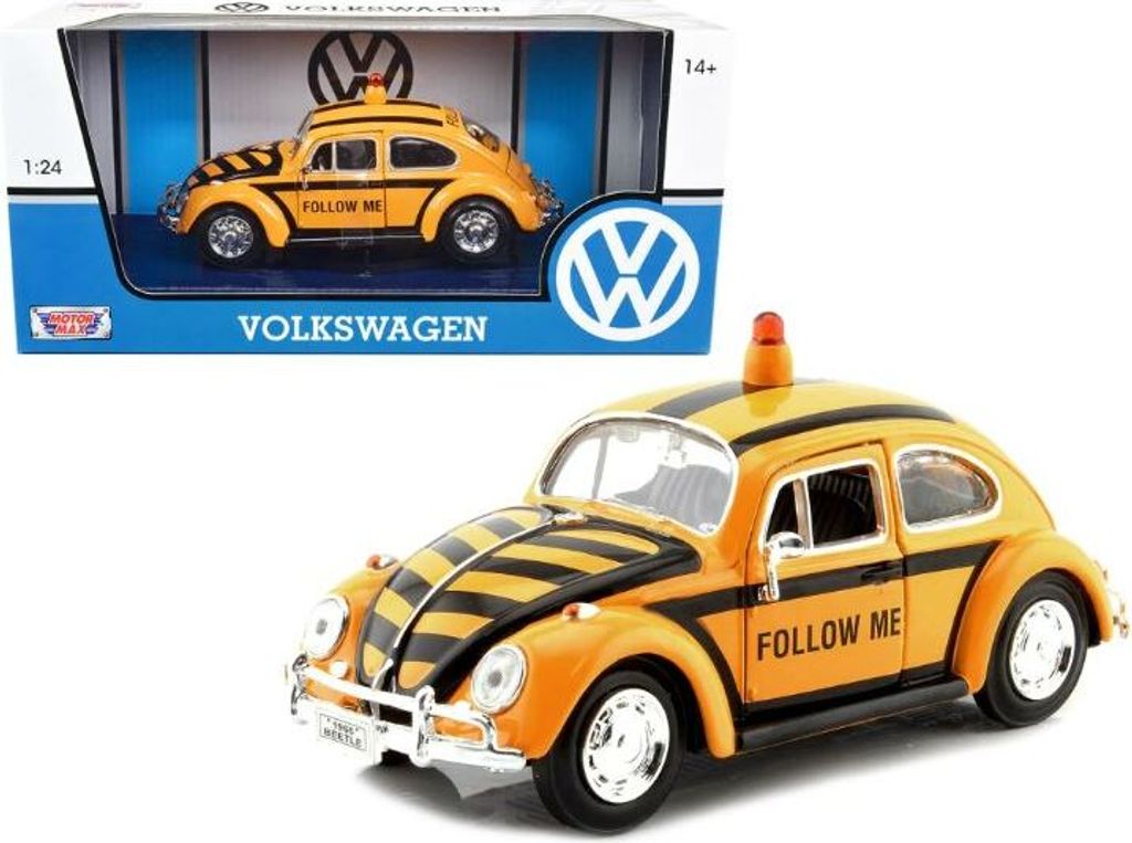 VOLKSWAGEN Beetle 1966 Follow Me Gelb, MMX79590, Maßstab1/24, MOTOR MAX