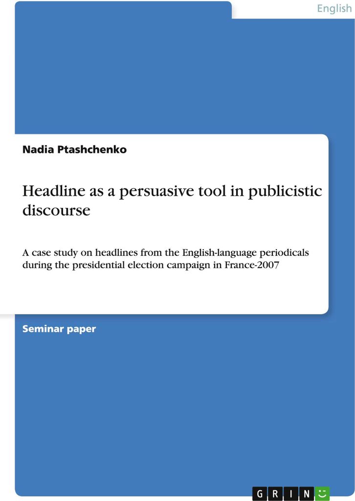 Headline as a persuasive tool in publicistic discourse