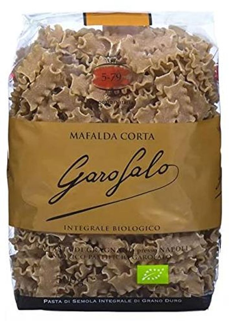 Garofalo Vollkorn-Mafalda Corta 500g, Vollkorn Hartweizen-Grieß, vegan, Vollkorn-Pasta aus Italien, biologische Nudeln, fertig in 13 Minuten