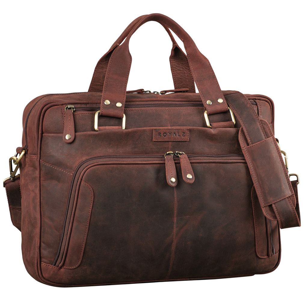 ROYALZ "Chicago" Leder Umhängetasche Herren Laptoptasche Produktbild 