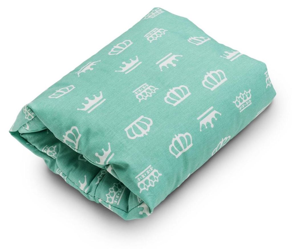 Sei Design Stillkissen klein für unterwegs mit Baumwollbezug Armkissen Stillmuff to go Ministillkissen Krone Mint