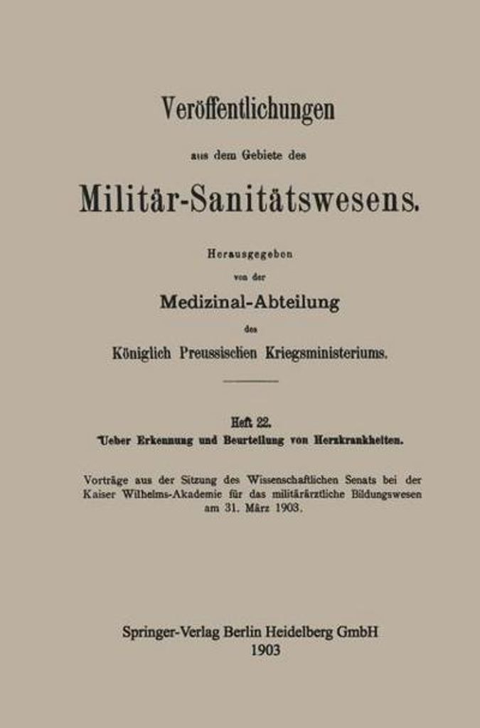 Ueber Erkennung und Beurteilung von Herzkrankheiten