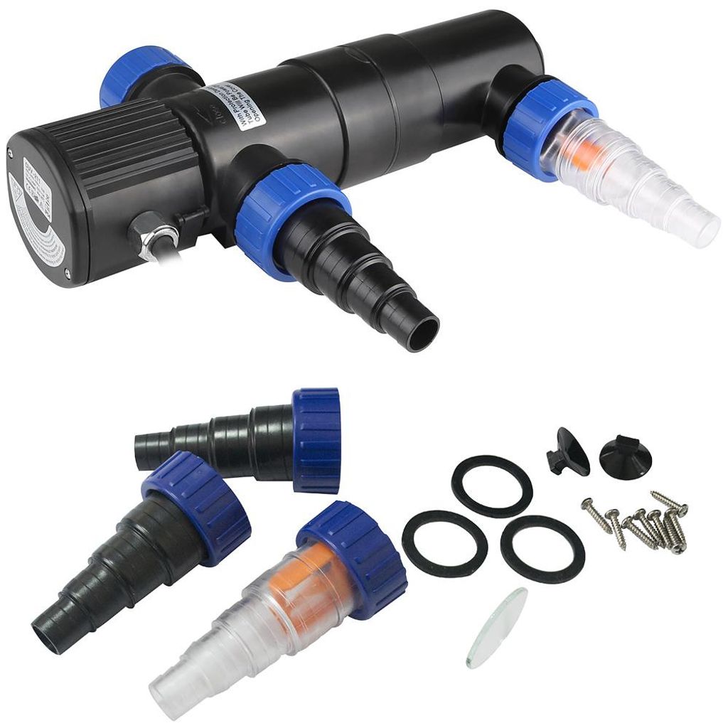 GARDEBRUK® Teichklärer 11 Watt 5m Kabel 3 Anschlussadapter Produktbild 