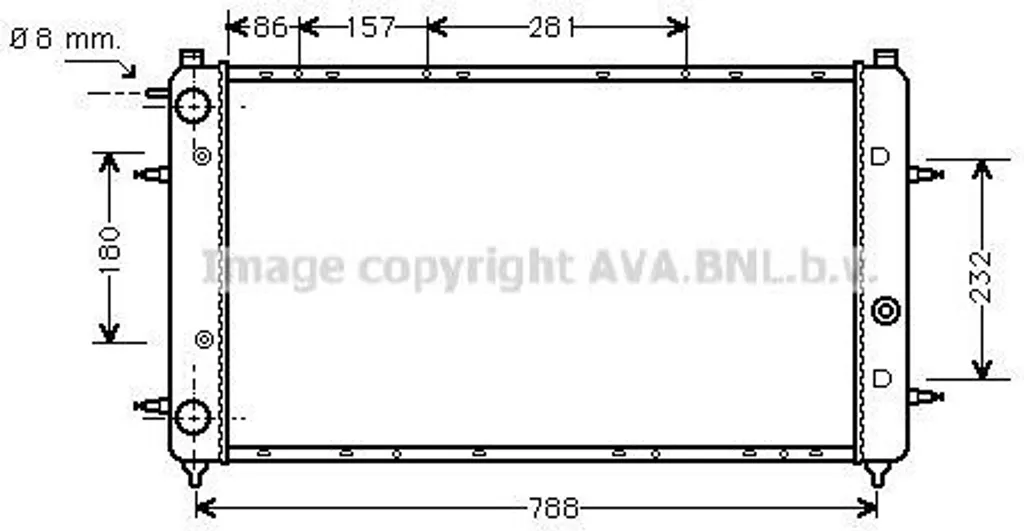 Radiateur de Refroidissement Moteur pour VW Transporter T4 1.9 2.4 2.5