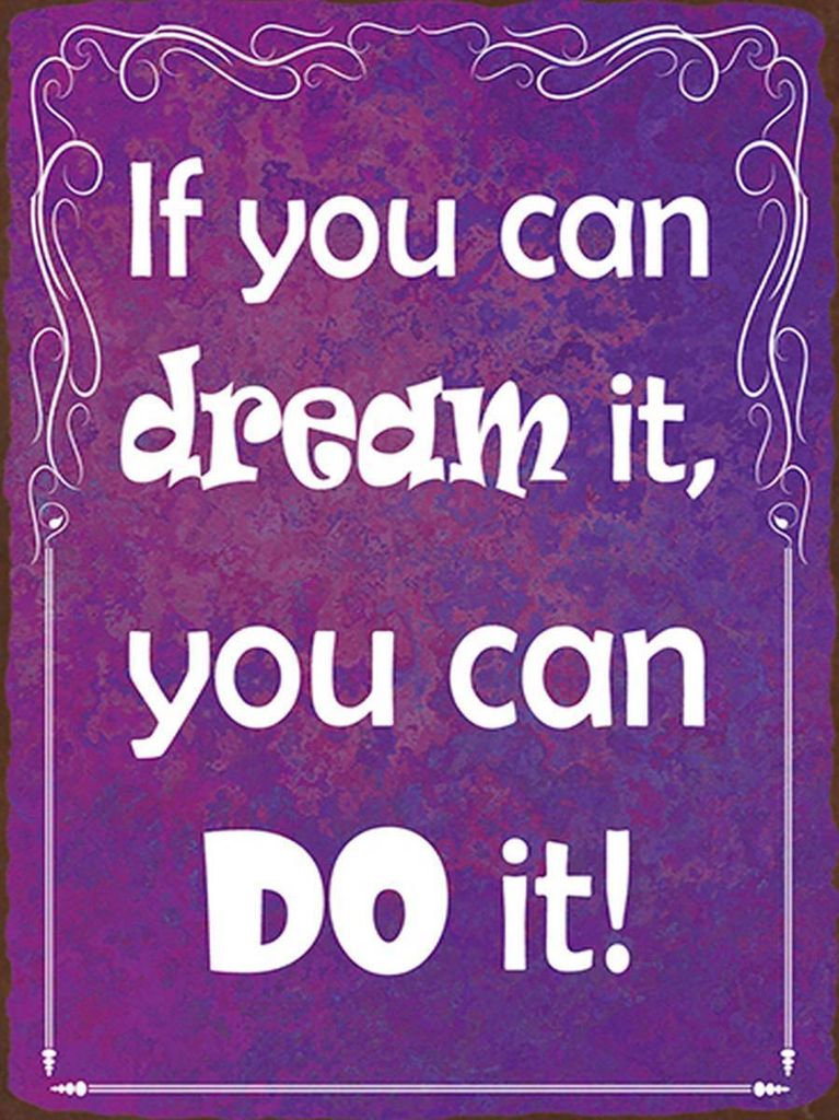 vianmo Holzschild 40x30 cm if you can dream it you can do Produktbild 