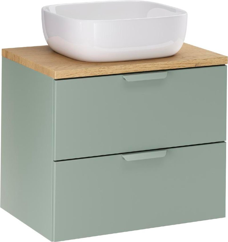 Waschtisch 60.6cm Oria mit 2 Schubladen, Grün