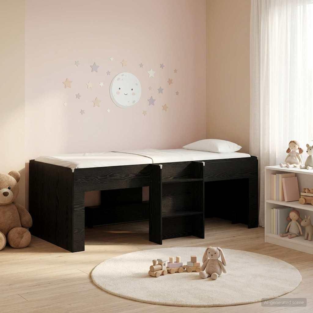 Maison Exclusive - Hochbett für Kinder 2 pcs Schwarze Eiche 90 x 200 cm