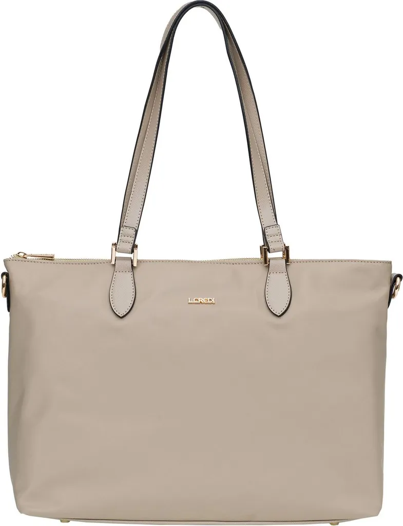Grand sac cabas Alena L.CREDI coloris taupe - Idéal pour le quotidien
