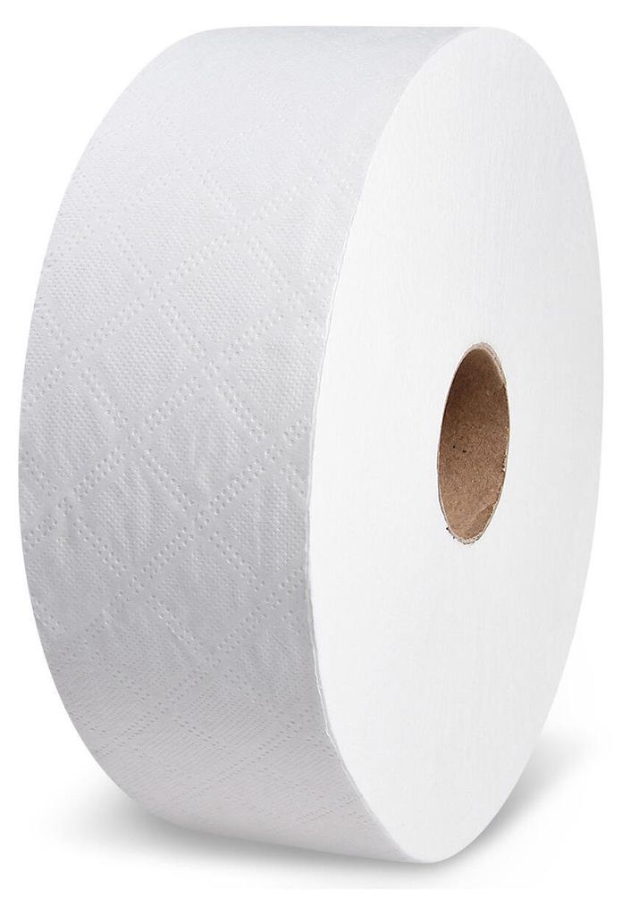 6 Rollen Toilettenpapier Tissue JUMBO 2-lagig Ø 23 cm weiß Produktbild 