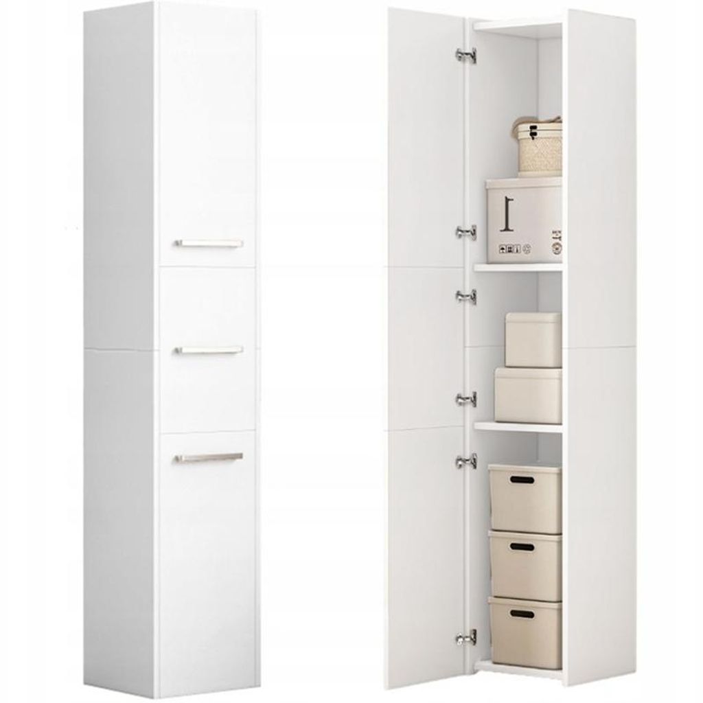 Étagère haute sur pied moderne scandinave, blanche, 3 Image du produit 