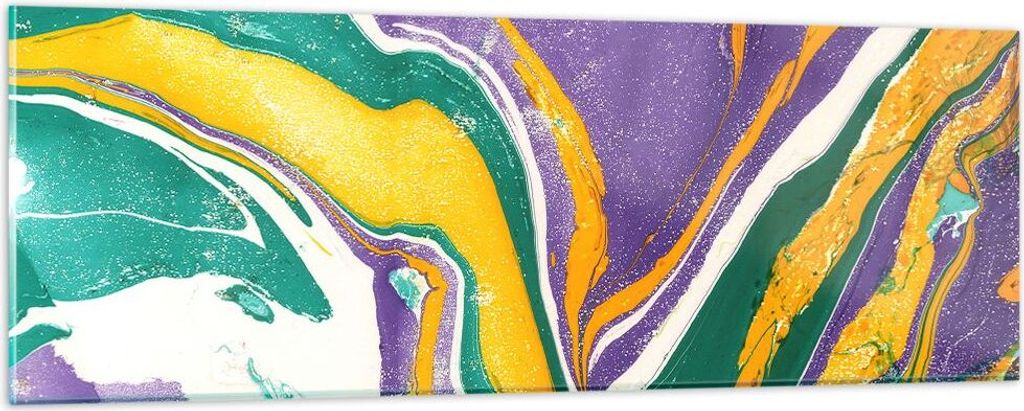 Bilder auf glas - Abstraktion modern - 90x30cm - Glasbilder - Wandbilder - Kunstdruck - zum Aufhängen bereit - Wanddekoration aus Glas - Glas Bild...
