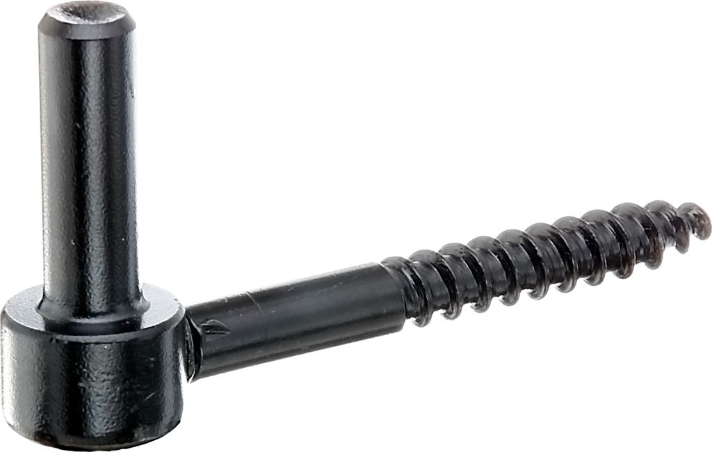 Alberts Kloben zum Einschrauben | J-Haken, mit angeschnittenem Gewinde | schwarzer Tauchlack | Dornmaß Ø12 mm | Länge 105 mm | 3er Set