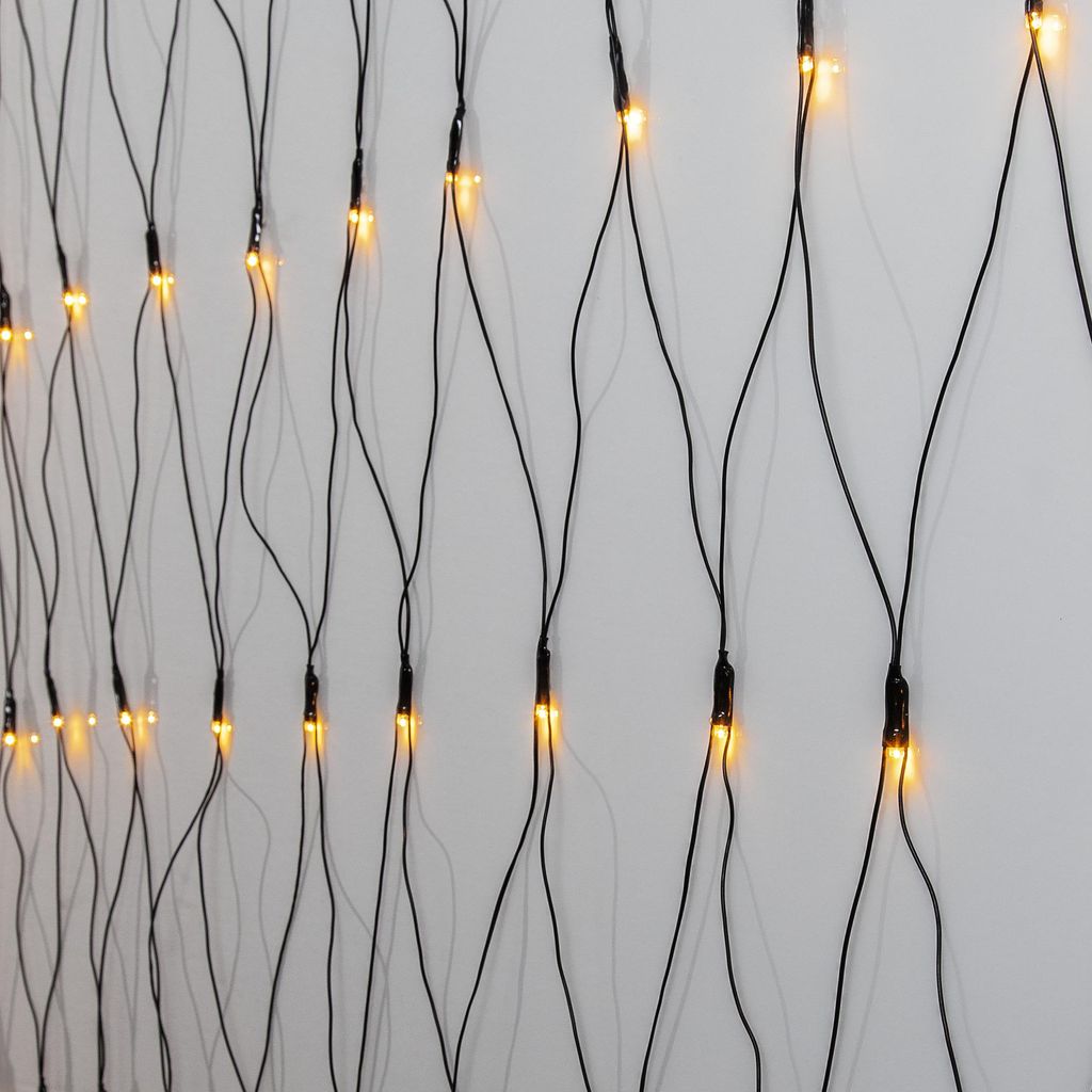 STAR Trading LED-Lichtnetz 2x2m 160 BS ww/schwarz außen Produktbild 