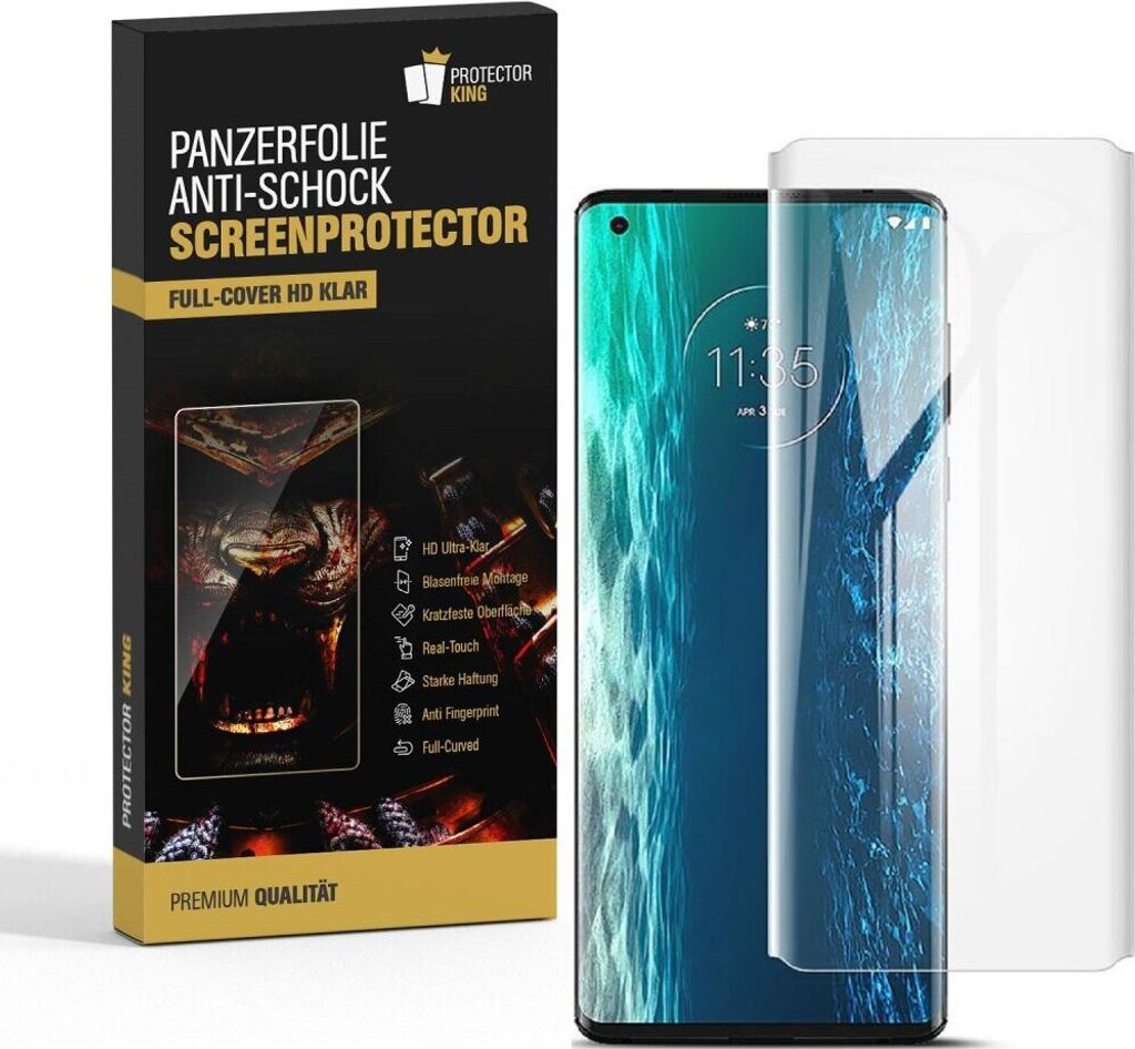 6x Panzerfolie für Motorola Moto Edge Plus FULL COVER Displayschutzfolie HD KLAR