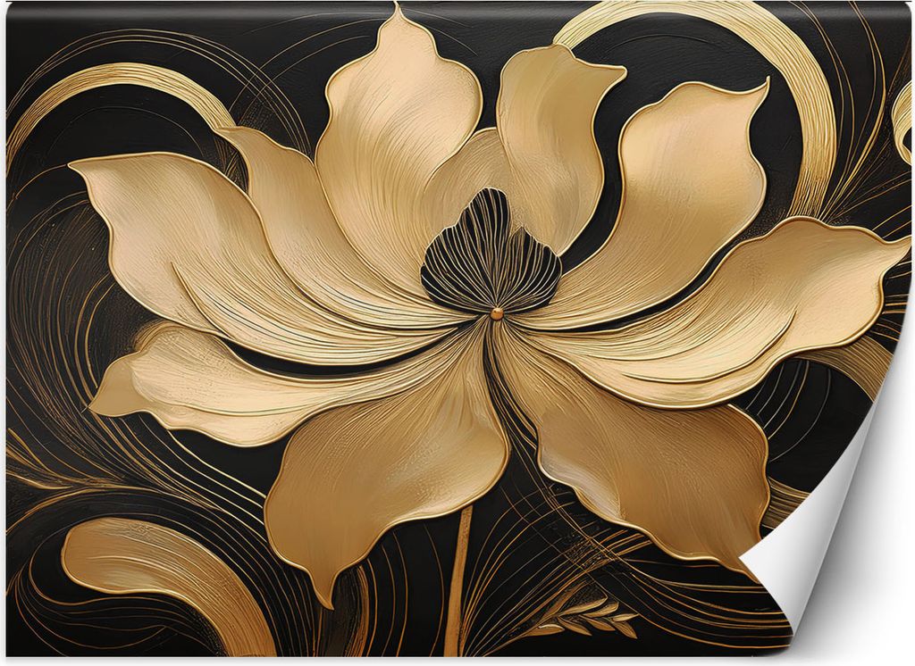 Vlies fototapete Beige Blume 300x210 cm Feeby Beige inkl. Kleber einfache Montage