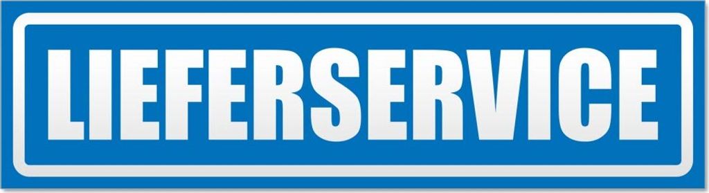 Lieferservice invertiert Magnetschild Schild magnetisch