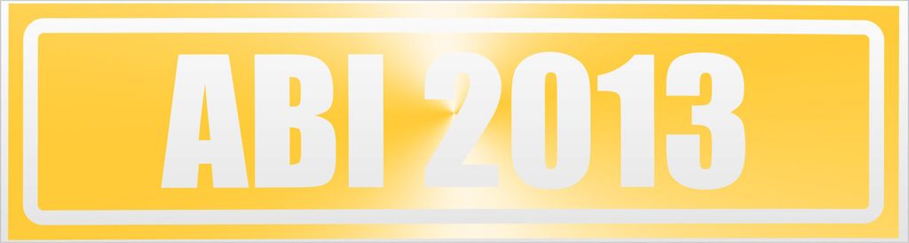 Kiwistar Abi Motiv 2013 invertiert Magnetschild Schild magnetisch - 60cm Gelb - reflektierend - Magnetfolie für Auto PKW Kfz