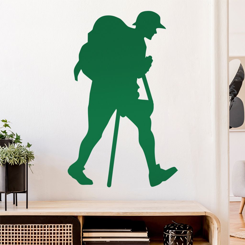 Wandern Trekking Figur Wandtattoo Wandaufkleber Wall Sticker - Dekoration, Küche, Wohnzimmer, Schlafzimmer, Badezimmer