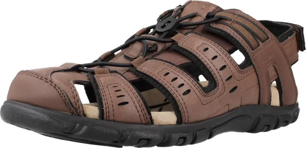 Sandales Geox U S Strada C Marron Anti-Transpiration pour Pieds Sensibles
