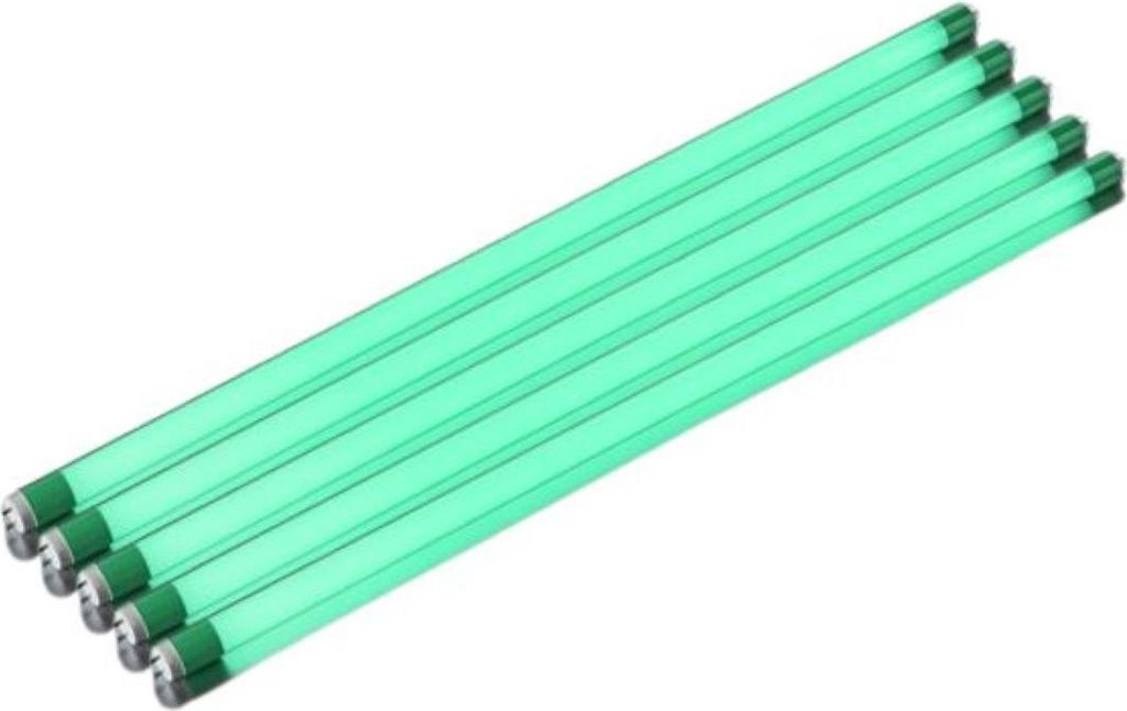 8944 LED Röhre 230 Volt 5er Pack 9W T8 60cm 1000 Lm Kunststoff Grün