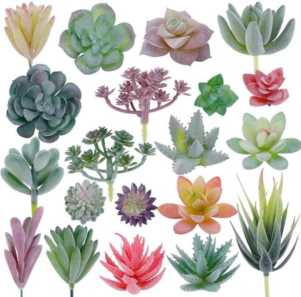 Unyqoos Set mit 20 realistischen Kunstvetplanten für kreative Dekoration und pflegeleichte Gestaltung