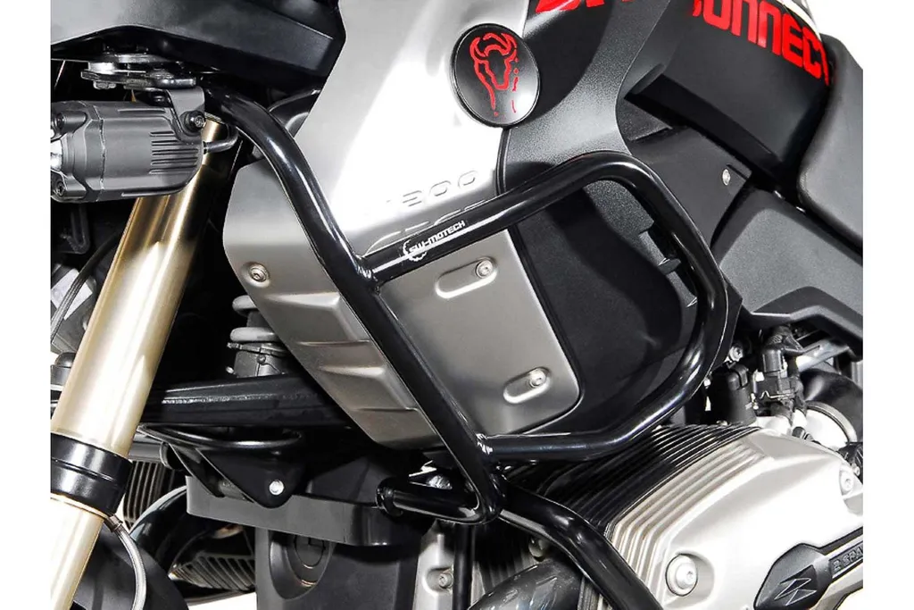 Arceau supérieur SW-Motech Crash Bar Robuste avec Finition Époxy Noire