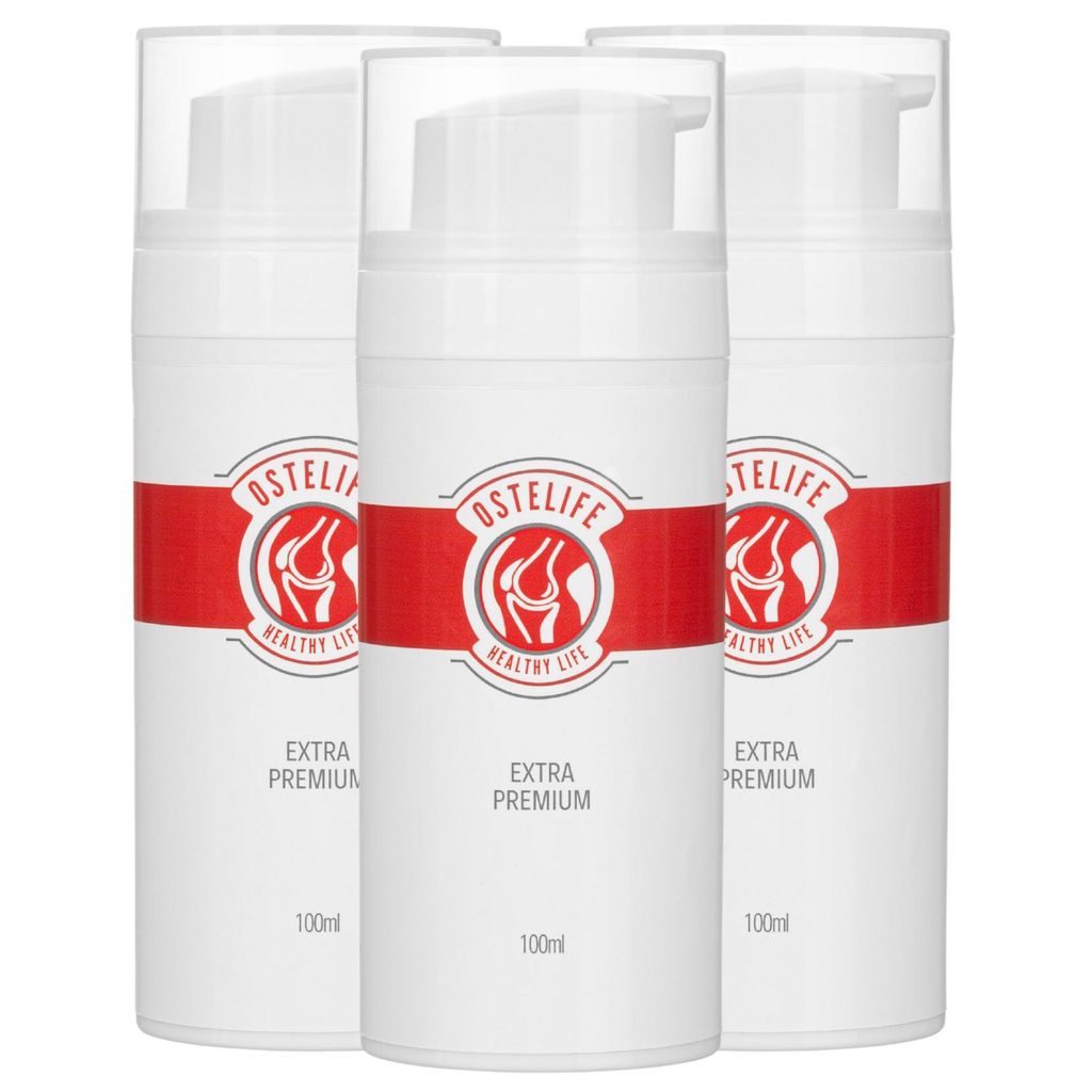 3x OSTELIFE – Starke Salbe gegen Knochen-, Gelenk- und Muskelschmerzen, 100 ml