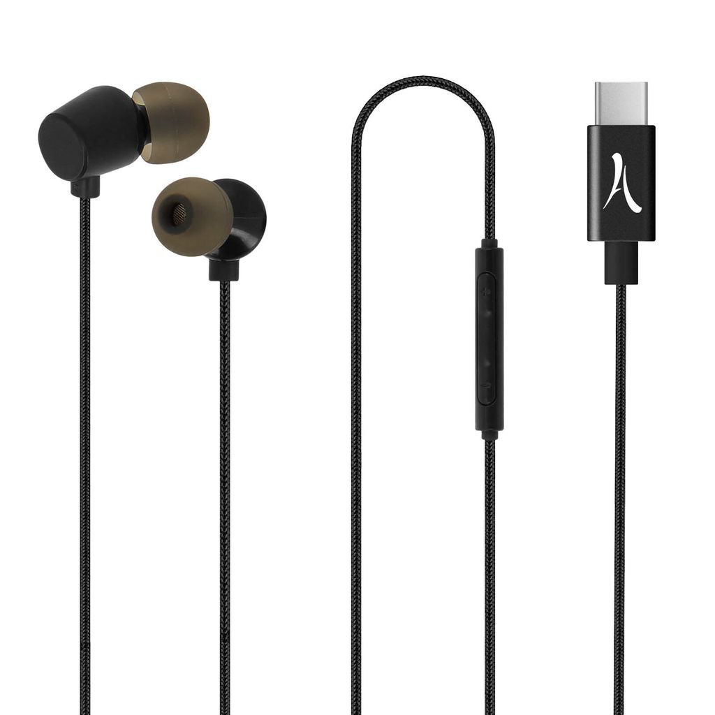 USB-C Headset mit Mikrofon & Multifunktionstasten, Akashi - Schwarz