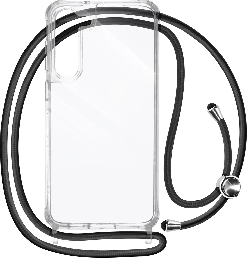 Avizar, custodia protettiva per Samsung Galaxy S23 Plus con catena in nylon da 90 cm, trasparente
