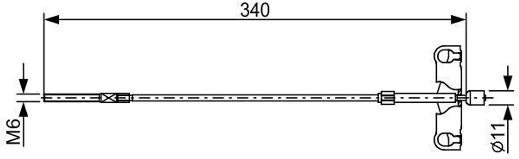 Câble de frein à main BOSCH 1 987 482 651 pour Toyota Auris E15