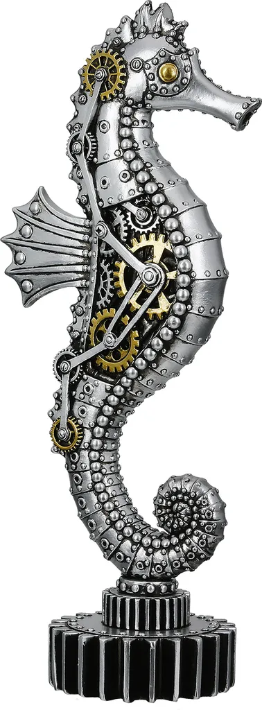 Figurine Hippocampe Steampunk en résine durable pour déco unique - 3