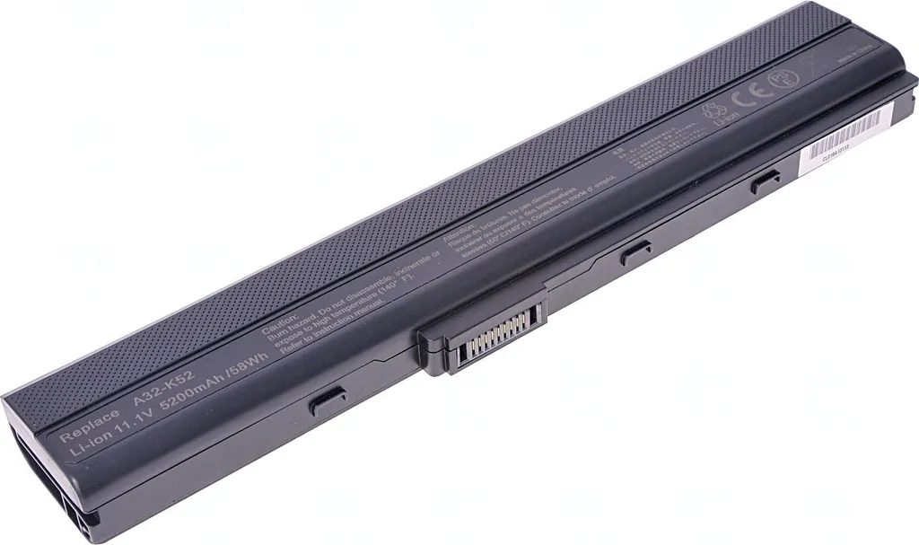 Batteria T6 Power per laptop Asus, numero di parte A41-B53, Li-Ion, 11,1 V, 5200 mAh (58 Wh), nero