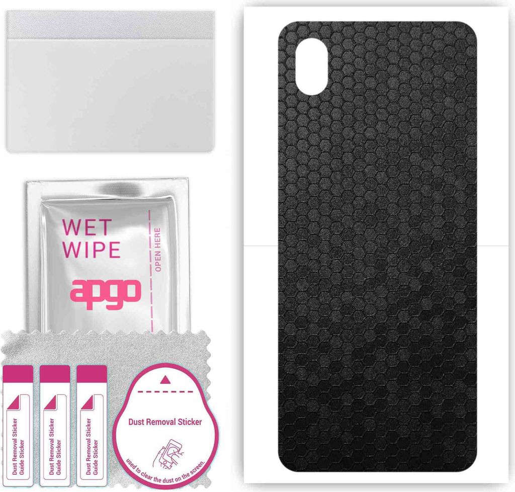 apgo Rückseite Schutzfolie, Skin, kompatibel mit Samsung Galaxy A3 Core, Hinten Displayschutzfolie aus Vinylfolie, kratzfest, einfache Montage - S...